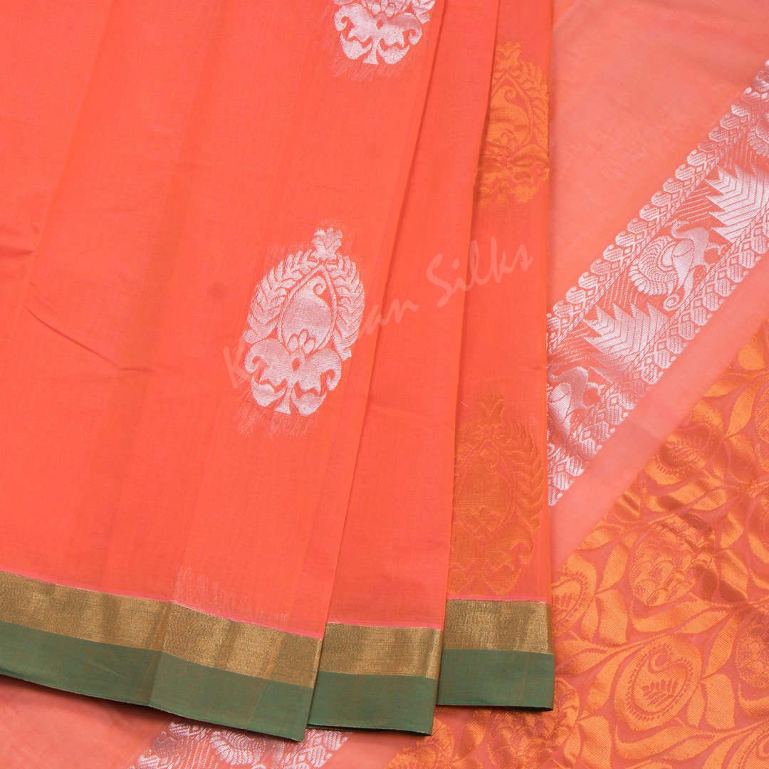 Kalyani Cotton Saree with Copper Zari