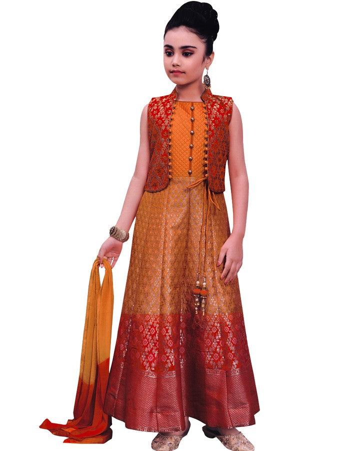 Raw Silk Mustard Salwar Suit