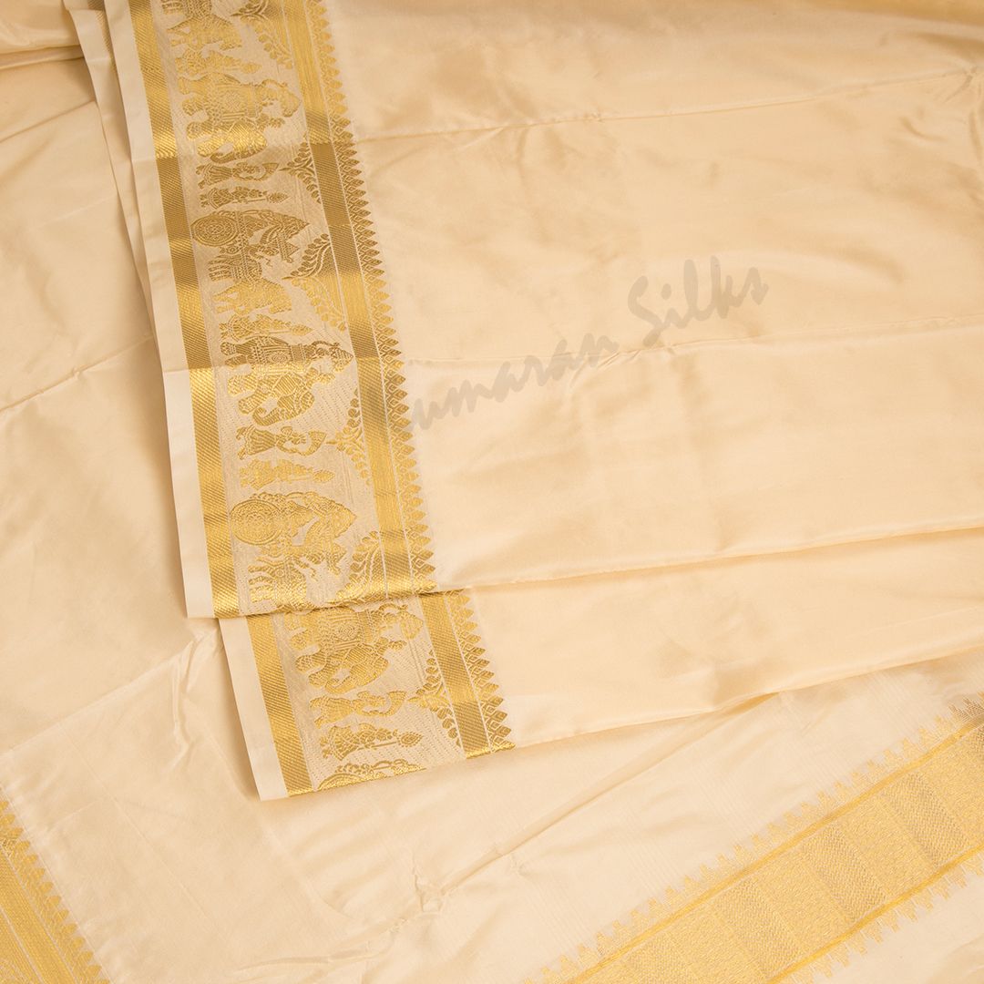 Sandal Semi Silk 8 Mozham Dhoti With Matching Shirt Material 04