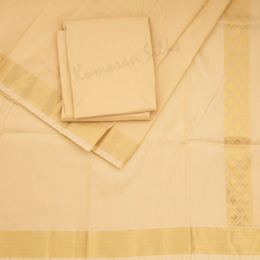 Sandal Semi Silk 8 Mozham Dhoti With Matching Shirt Material 06 - Kumaran Silks