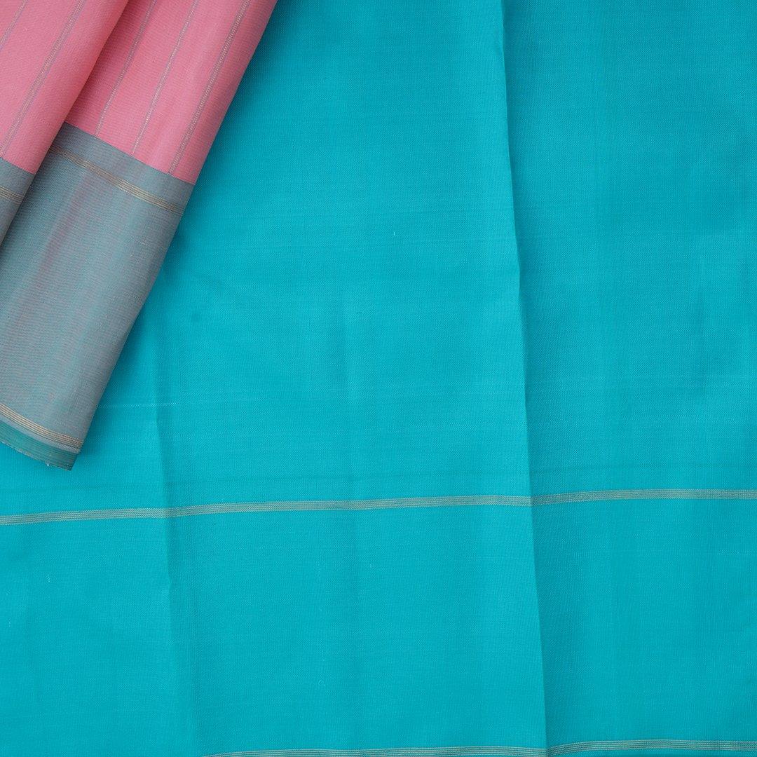 Rose Silk Saree With Vertically Striped And Simple Border - Kumaran Silks