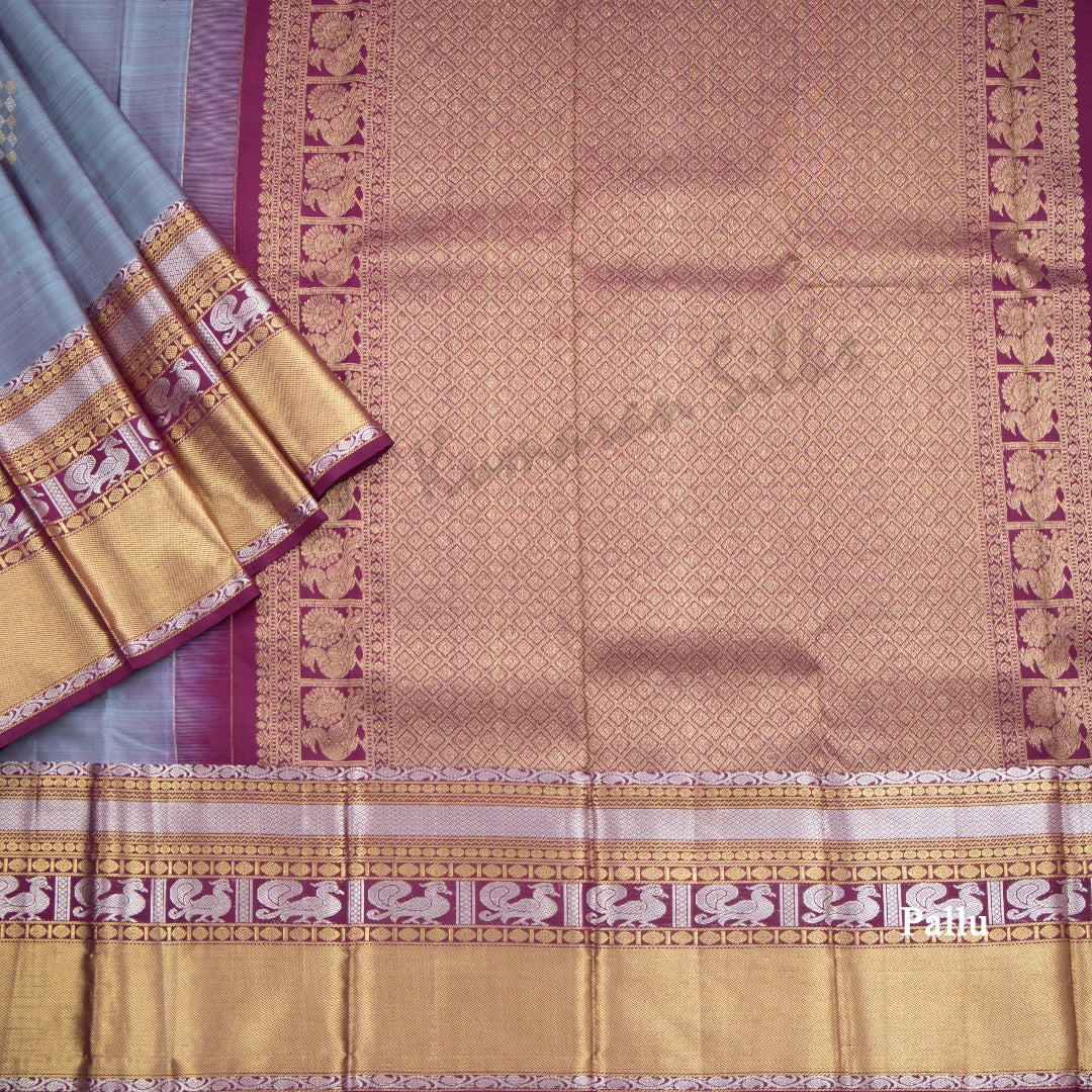 Shot Colour Silk Saree With Diamond Design Meenakari Work And Peacock Patterned Zari Border