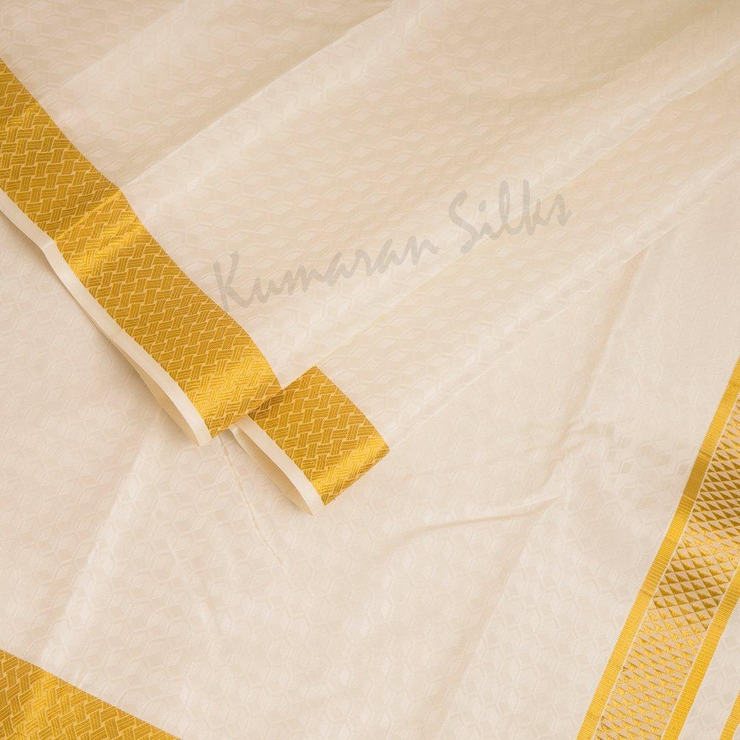 8 X 4 Designer Embossed Silk Dhoti 100K 02 - Kumaran Silks