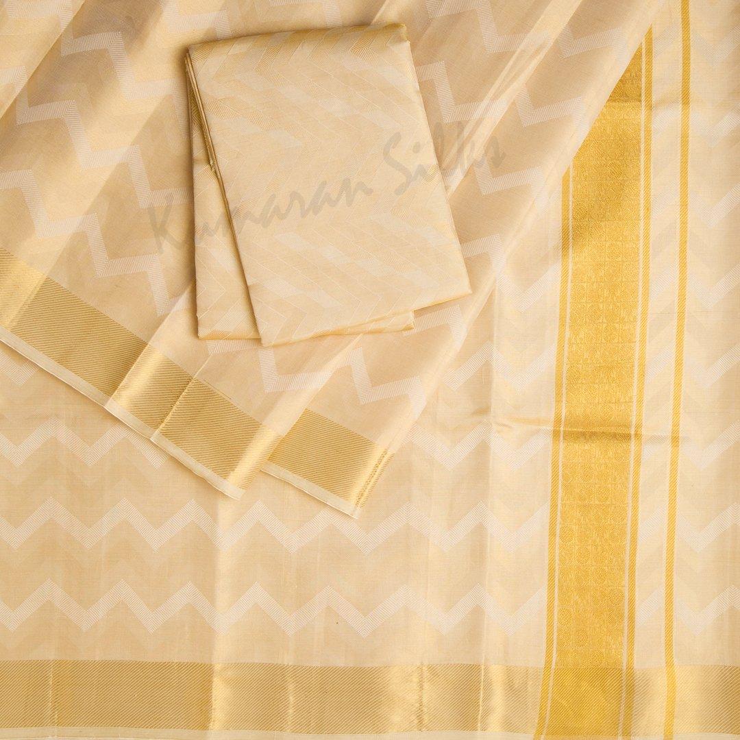 Tissue Pure Silk 8 Mozham Dhoti And Matching Shirt - Kumaran Silks