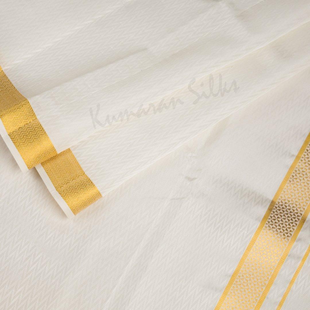 8 X 1 Designer Embossed Silk Dhoti 80K - Kumaran Silks