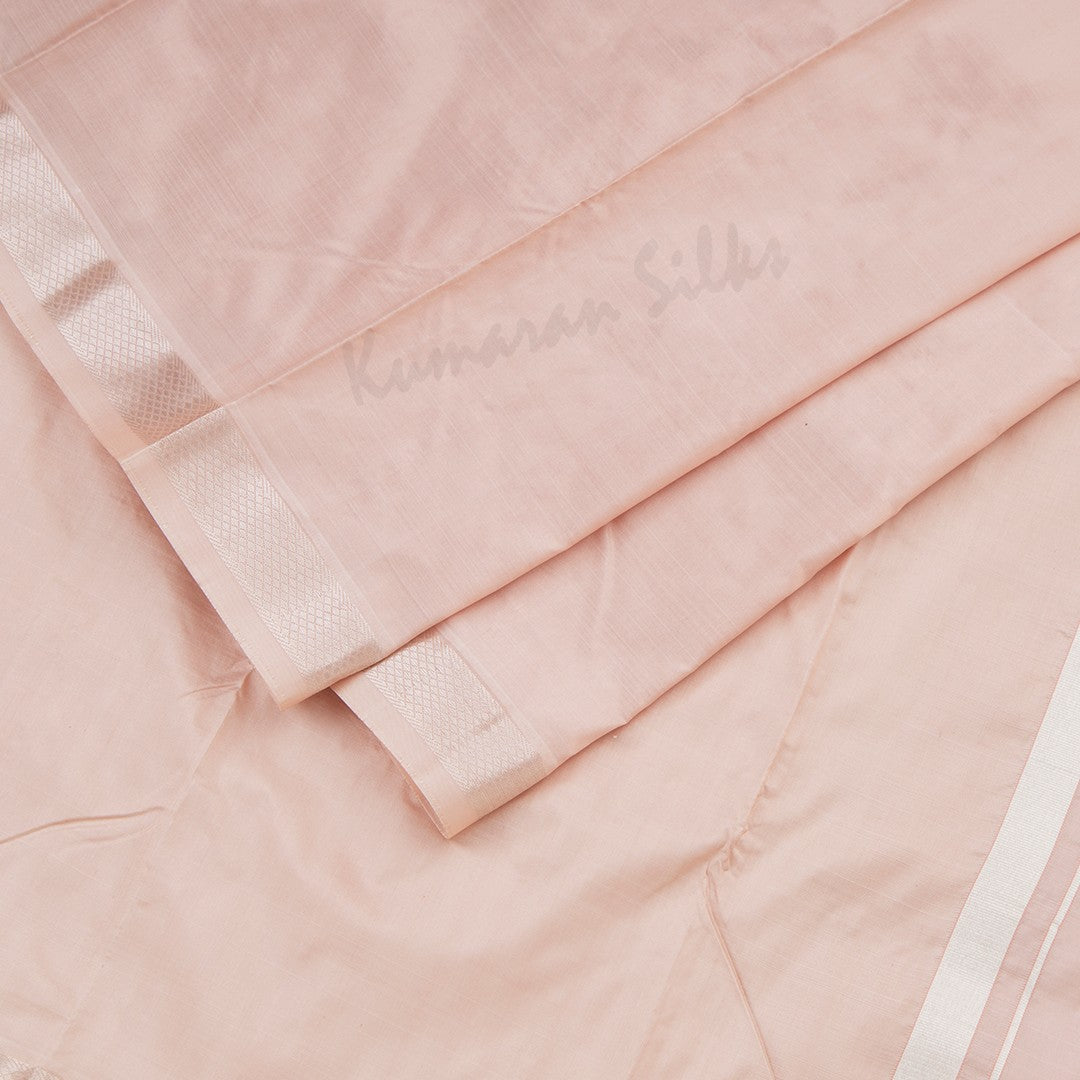 Rose Gold Pure Silk 8 Mozham Dhoti And Matching Shirt - Kumaran Silks