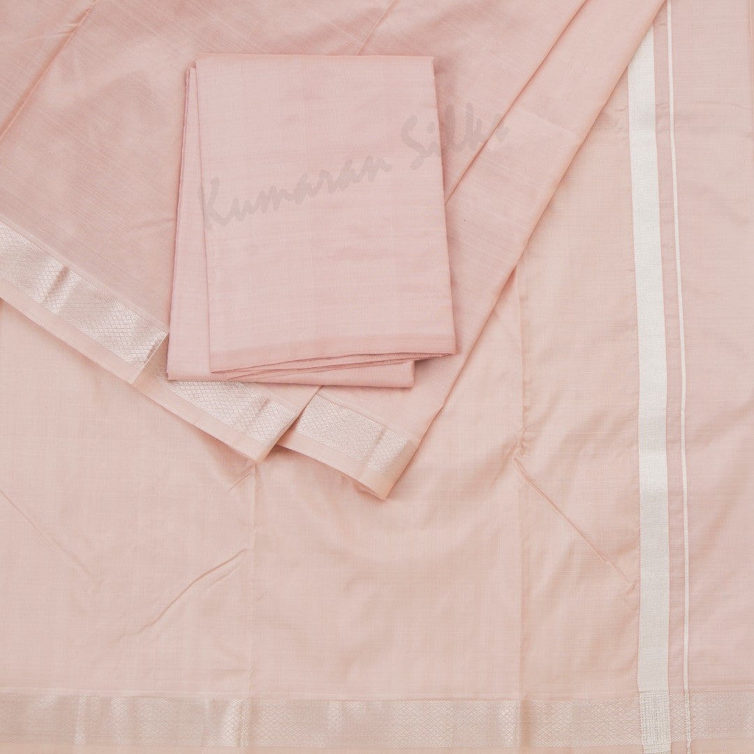 Rose Gold Pure Silk 8 Mozham Dhoti And Matching Shirt - Kumaran Silks