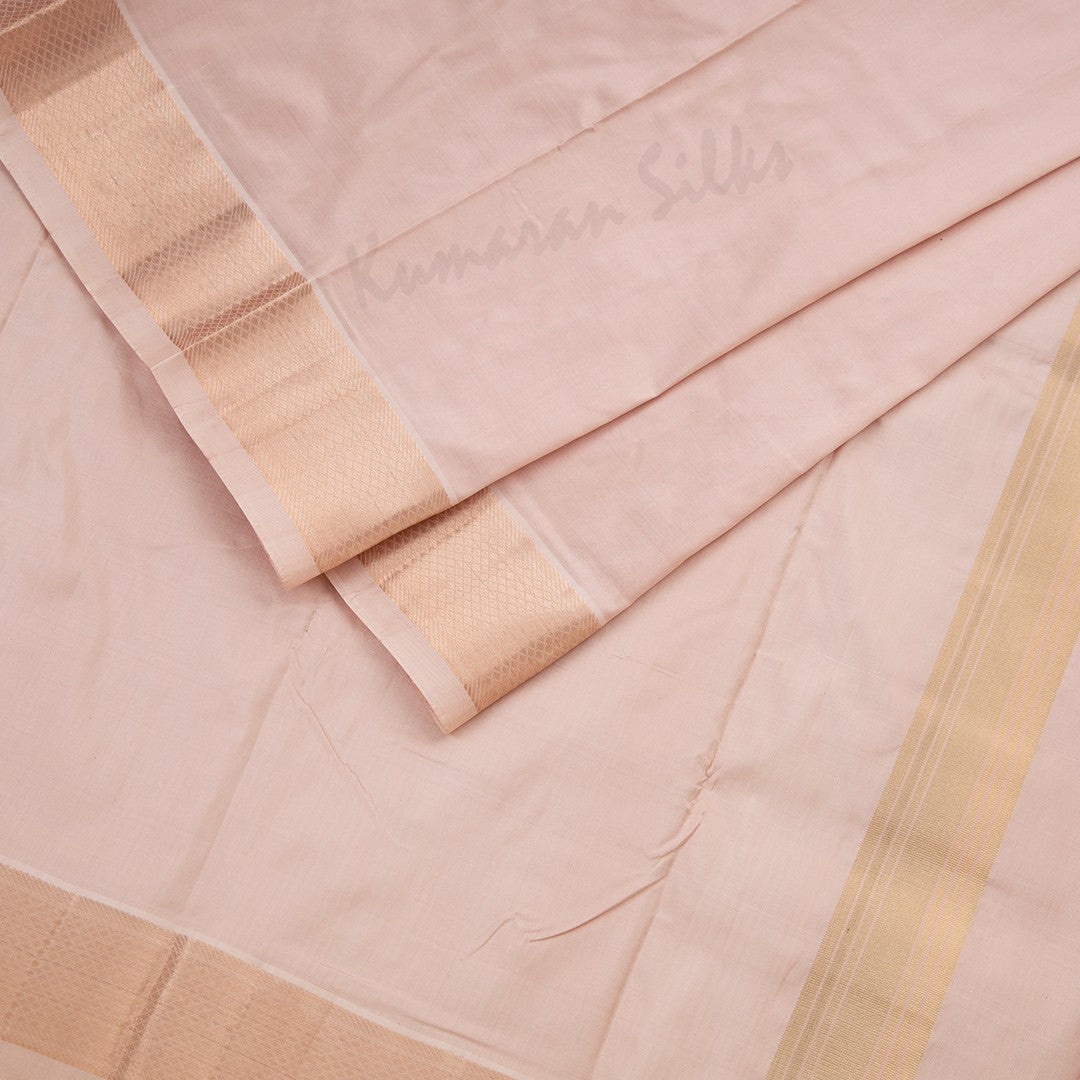 Rose Gold Pure Silk 8 Mozham Dhoti And Matching Shirt 02 - Kumaran Silks