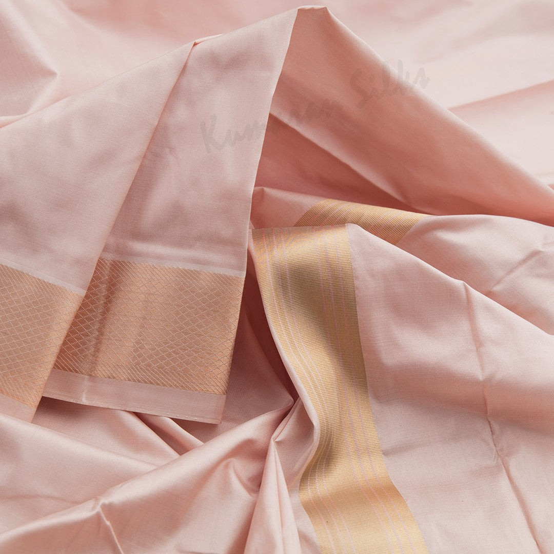 Rose Gold Pure Silk 8 Mozham Dhoti And Matching Shirt 02 - Kumaran Silks