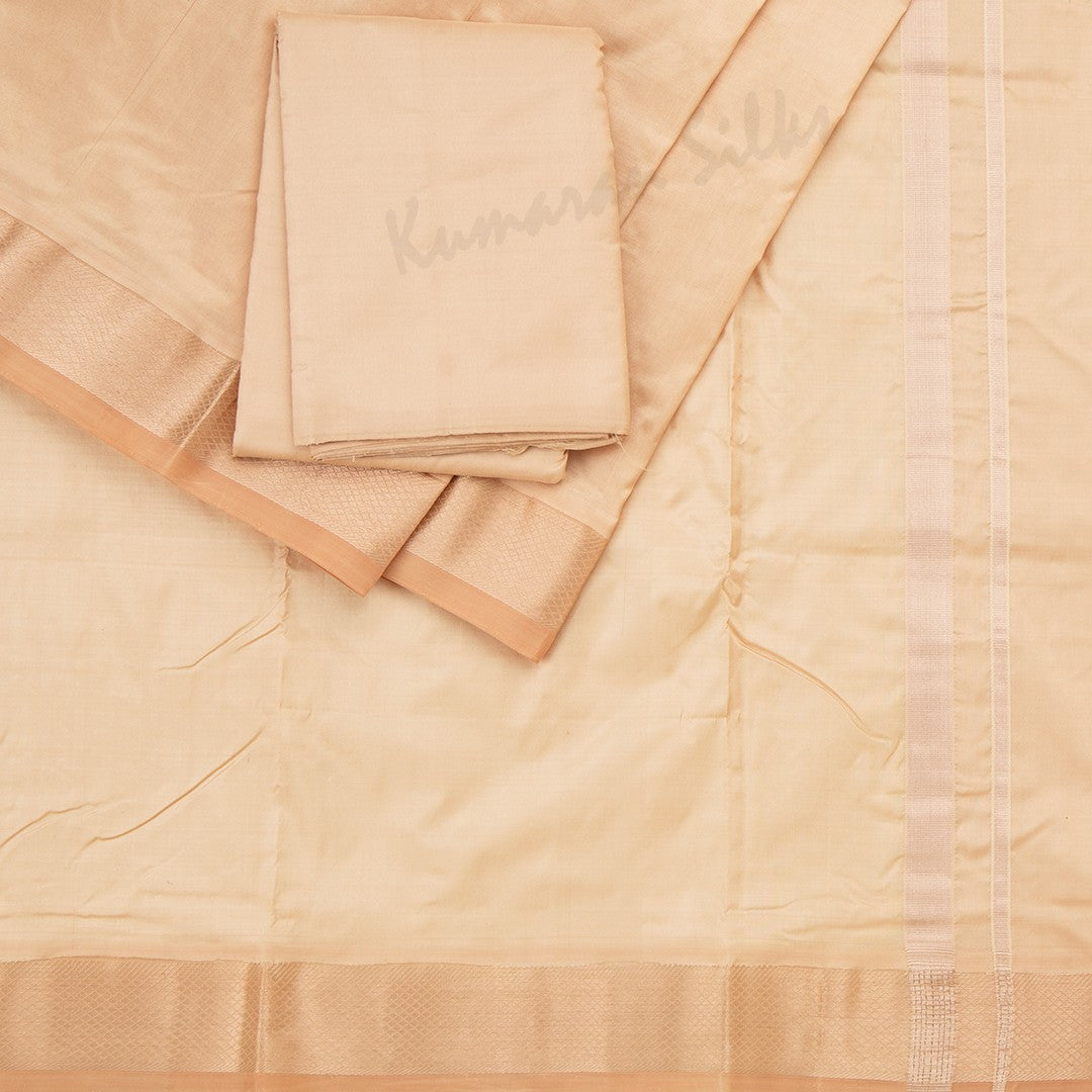 Copper Pure Silk 8 Mozham Dhoti And Matching Shirt 02 - Kumaran Silks