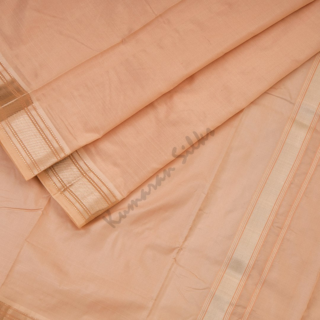 Copper Pure Silk 8 Mozham Dhoti And Matching Shirt 05