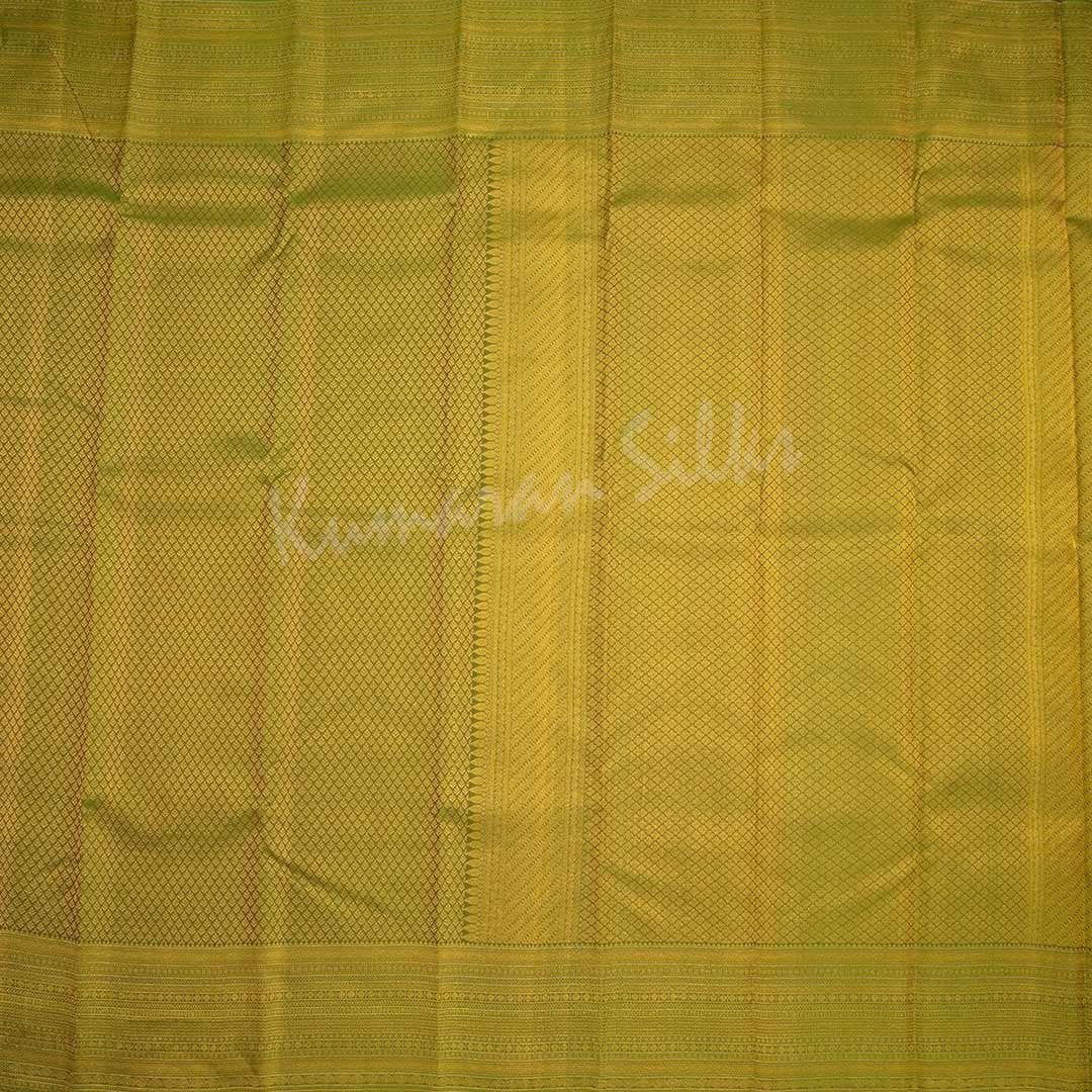 Green Jacquard Pure Silk Saree With Embossed Design