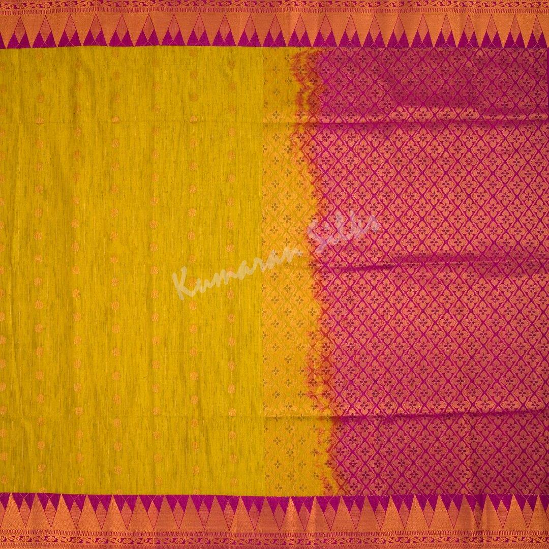 Semi Soft Silk Mustard Zari Worked Saree 02 - Kumaran Silks