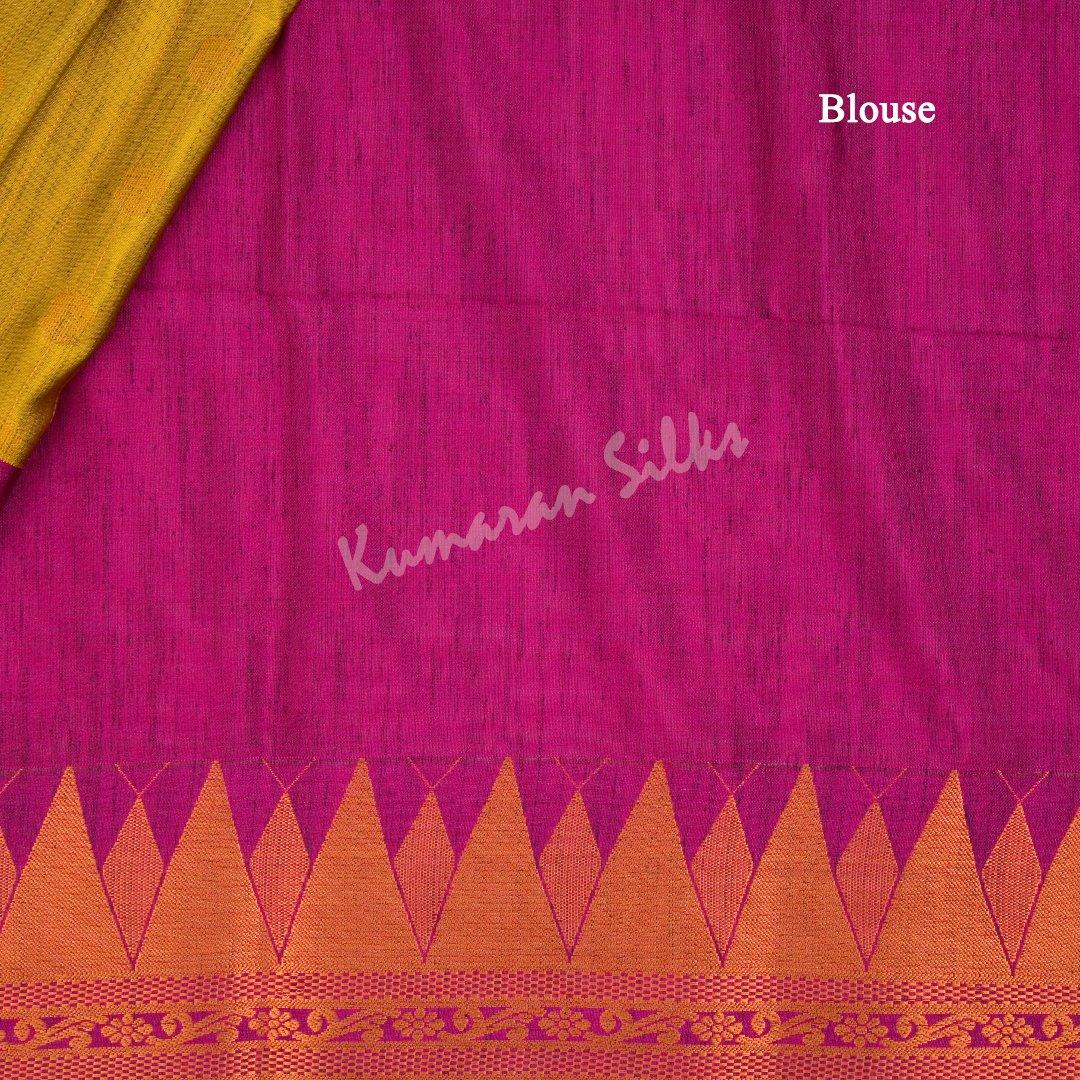 Semi Soft Silk Mustard Zari Worked Saree 02 - Kumaran Silks