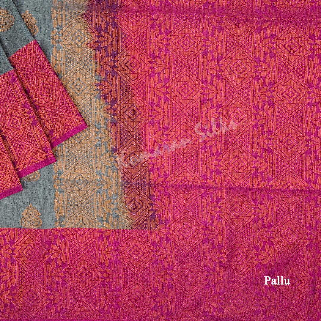 Semi Soft Silk Grey Zari Worked Saree - Kumaran Silks