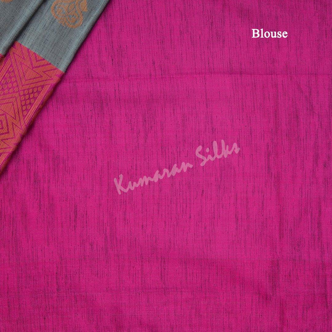 Semi Soft Silk Grey Zari Worked Saree - Kumaran Silks