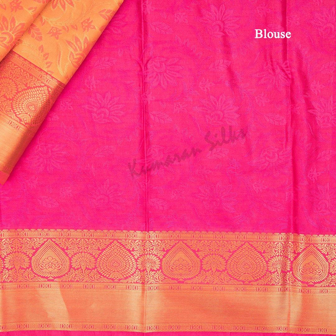 Semi Silk Gold Embossed Saree - Kumaran Silks