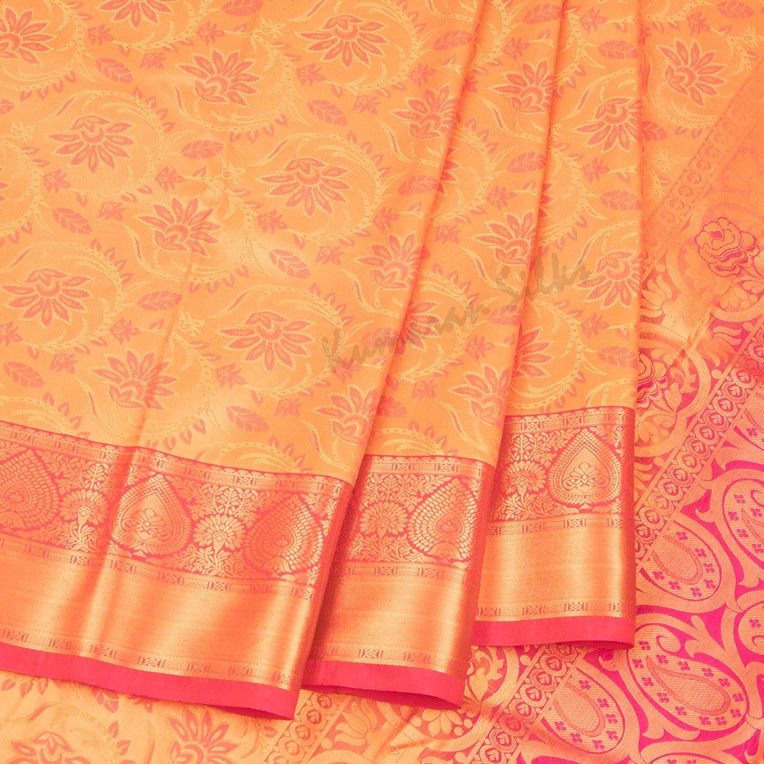 Semi Silk Gold Embossed Saree - Kumaran Silks