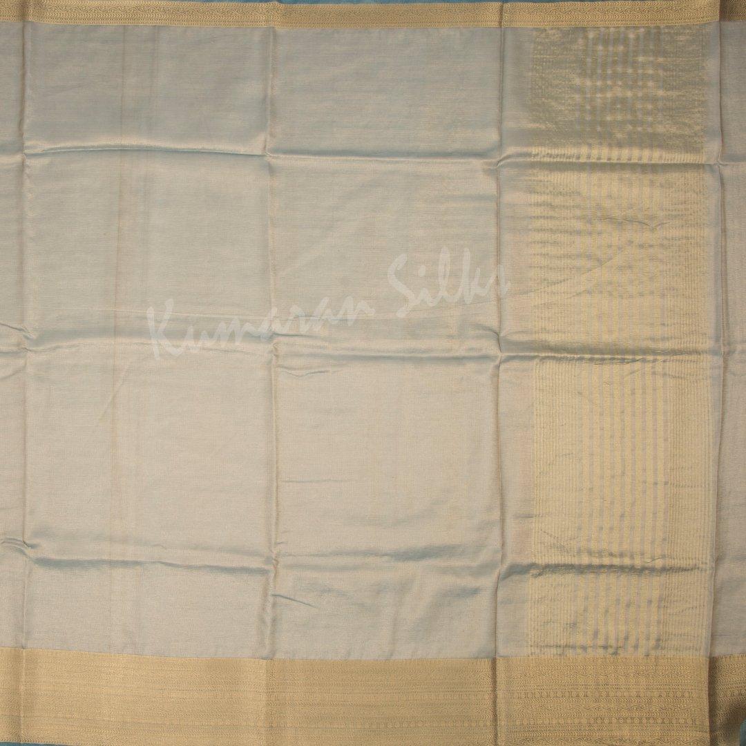 Tissue Shot Colour Plain Saree With Contrast Blouse - Kumaran Silks