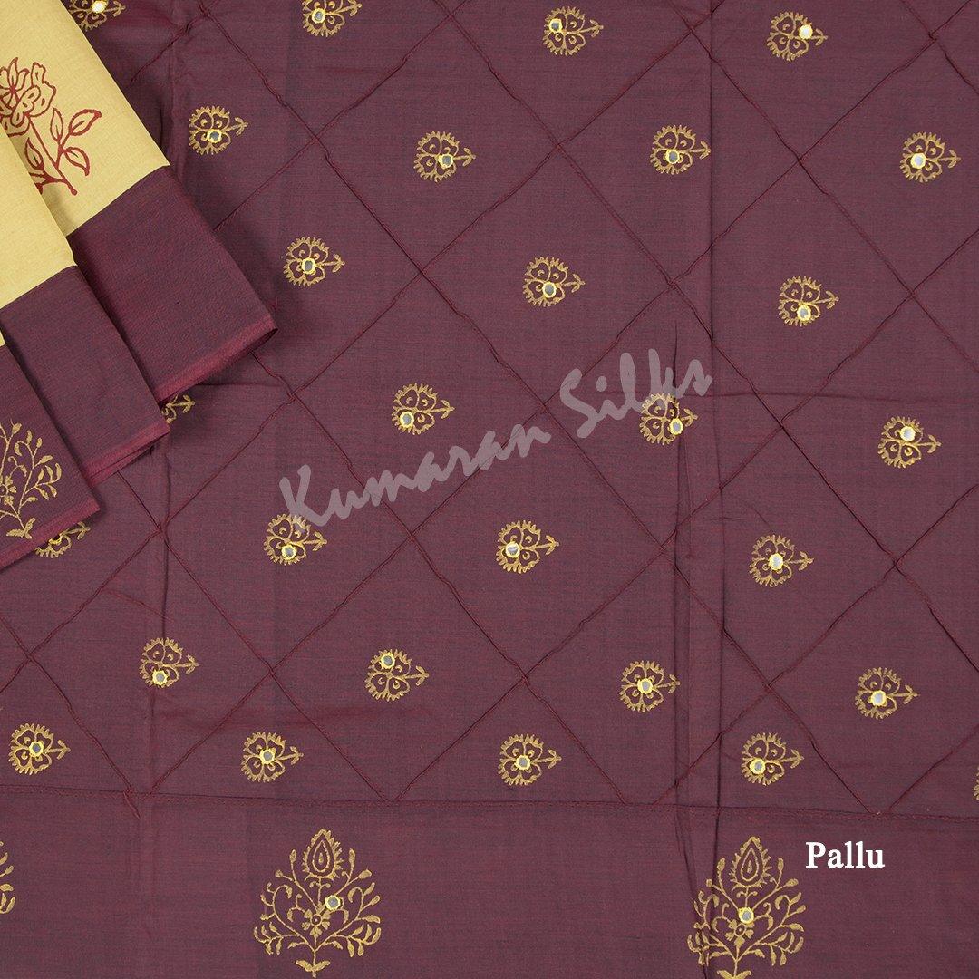 Poly Cotton Printed Shot Colour Saree 02 - Kumaran Silks