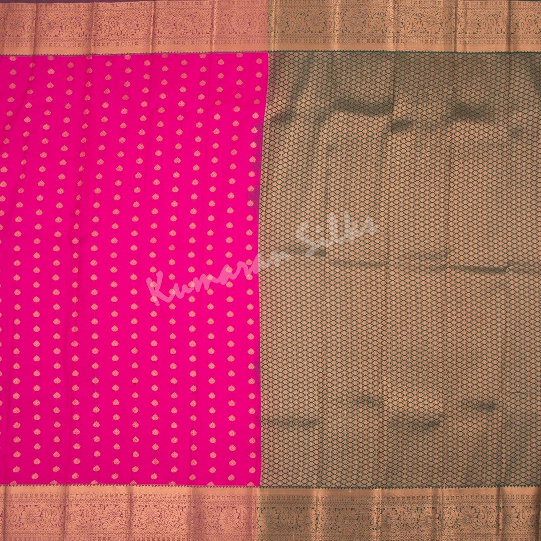 Art Silk Rose Pink Saree With Small Buttas On The Body - Kumaran Silks