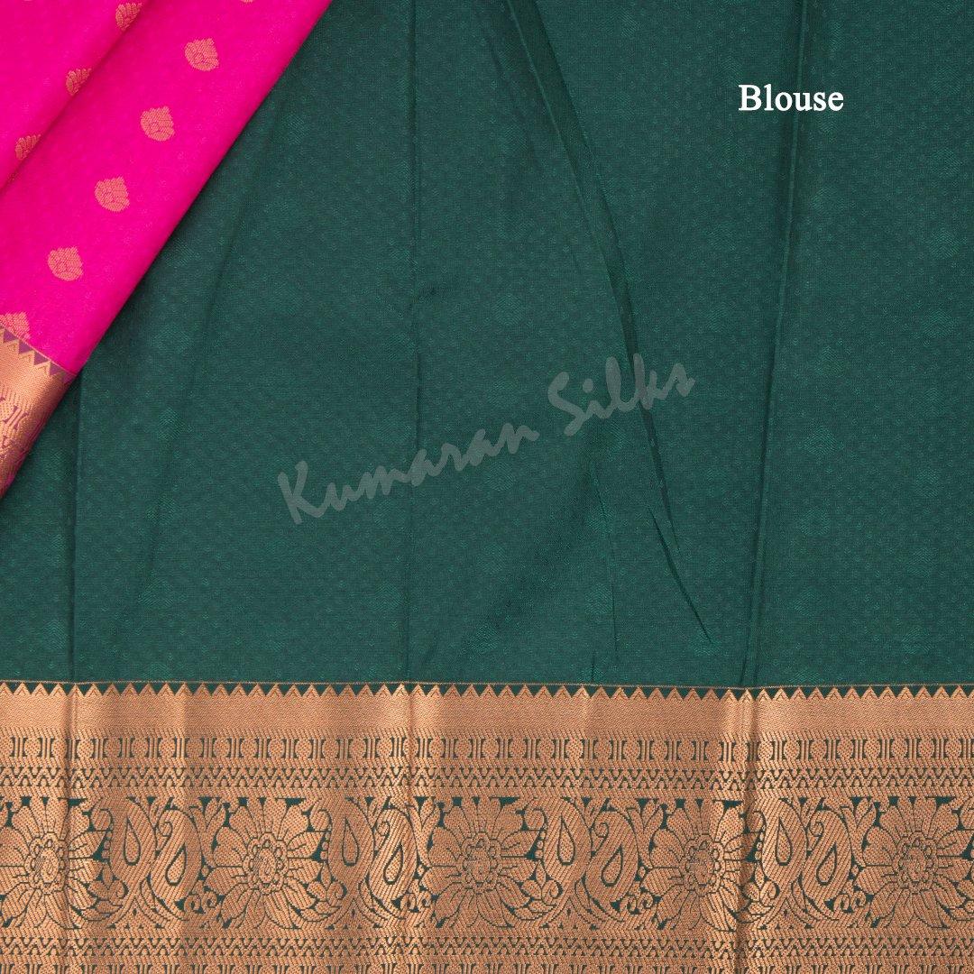 Art Silk Rose Pink Saree With Small Buttas On The Body - Kumaran Silks