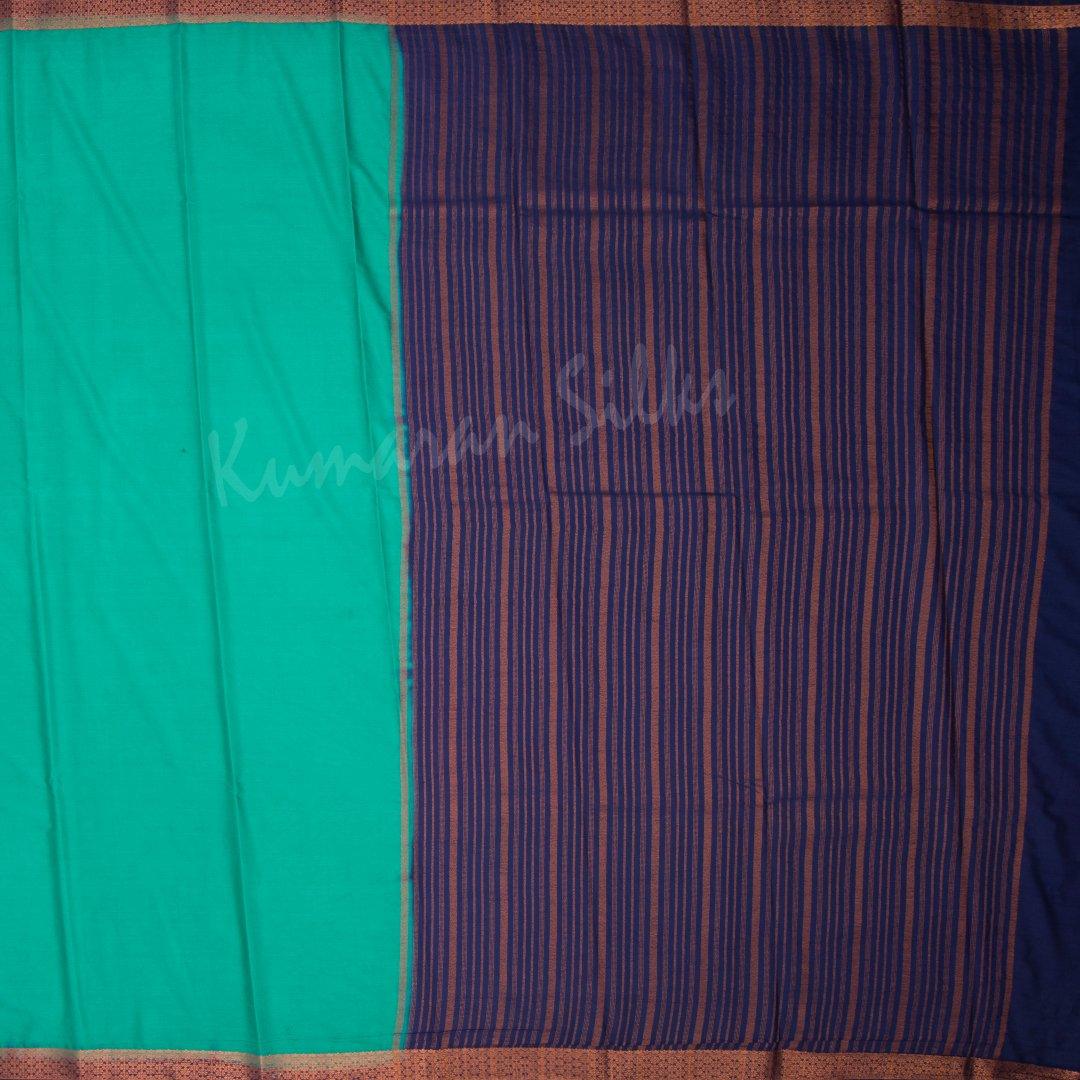 Semi Mysore Silk Plain Jade Green Saree - Kumaran Silks