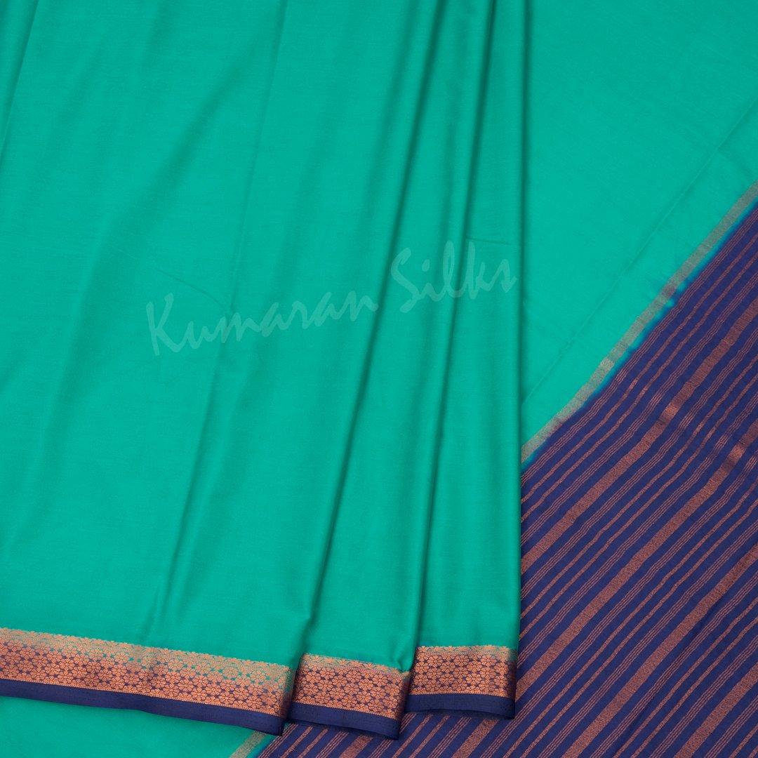 Semi Mysore Silk Plain Jade Green Saree - Kumaran Silks