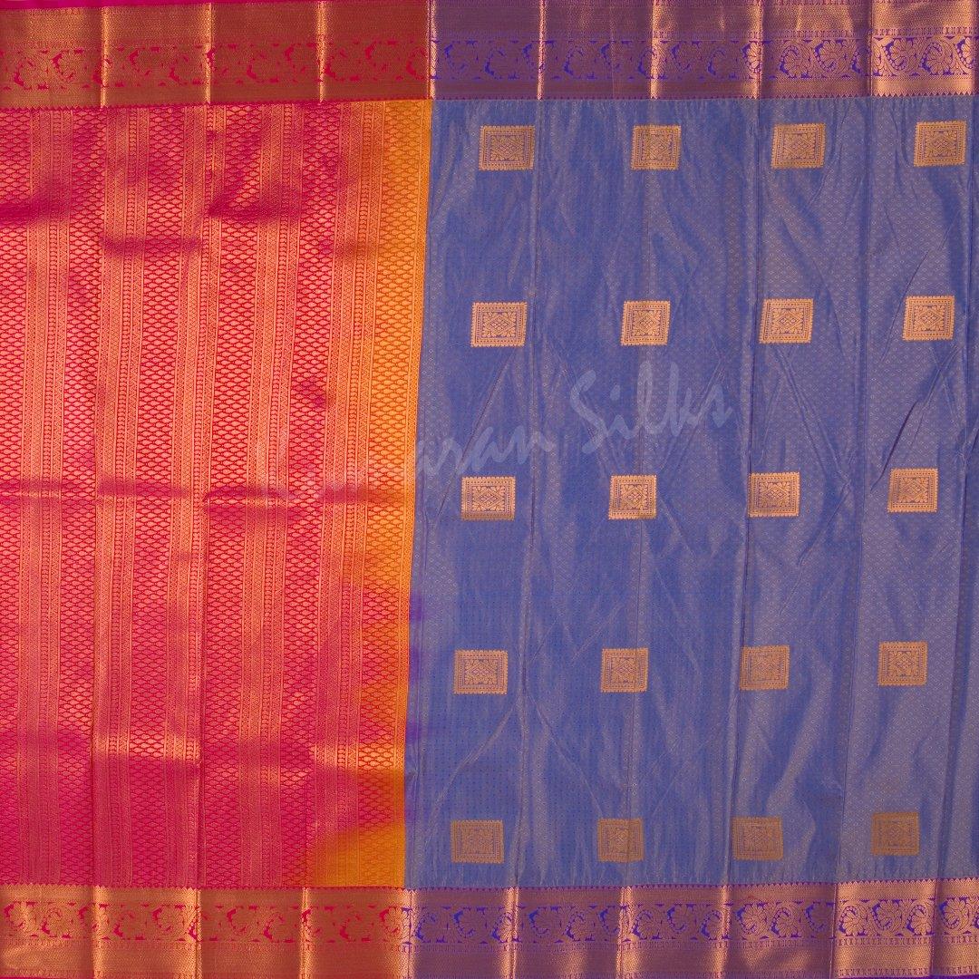 Art Silk Shot Colour Saree With Zari Buttas And A Border 02 - Kumaran Silks