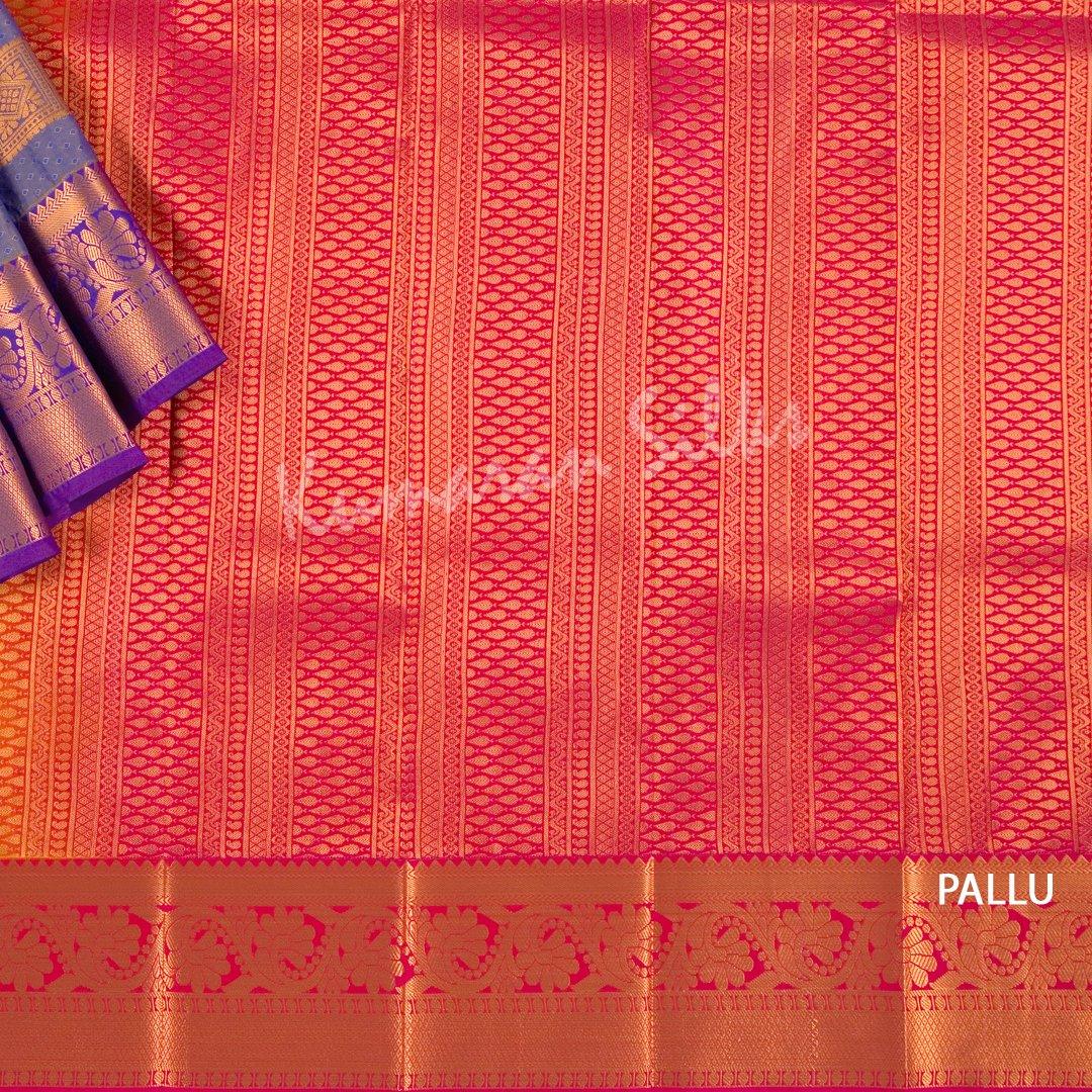 Art Silk Shot Colour Saree With Zari Buttas And A Border 02 - Kumaran Silks