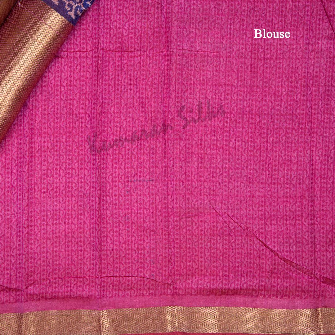 Semi Tussar Multi Colour Printed Saree With Zari Border - Kumaran Silks