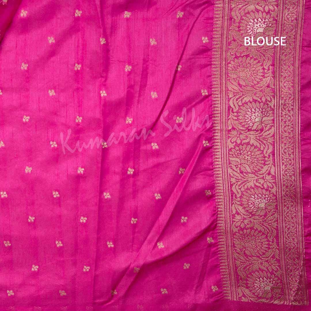 Tissue Pink Zari Worked Saree - Kumaran Silks