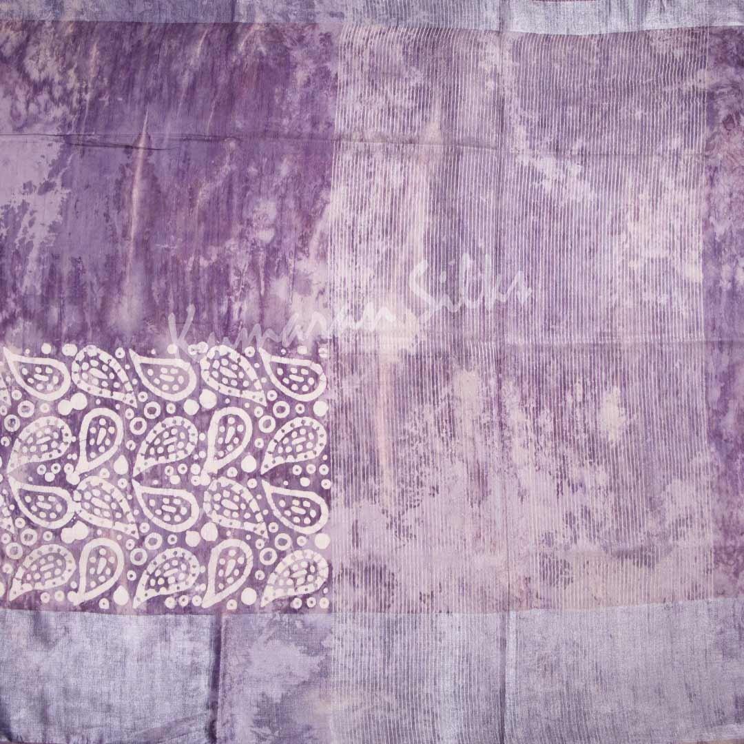 Tissue Violet Shibori Printed Saree - Kumaran Silks