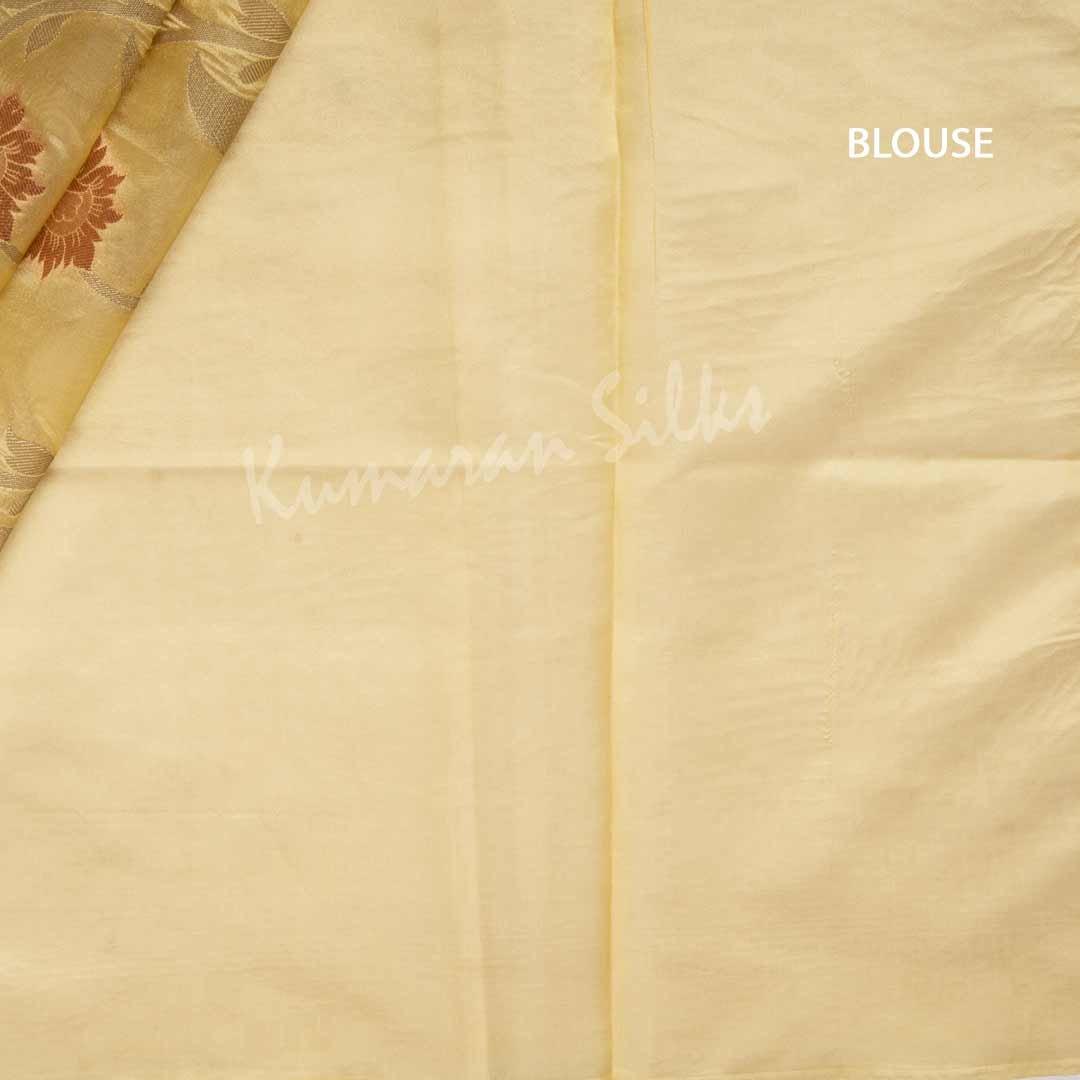 Tissue Gold Floral Zari Worked Saree - Kumaran Silks