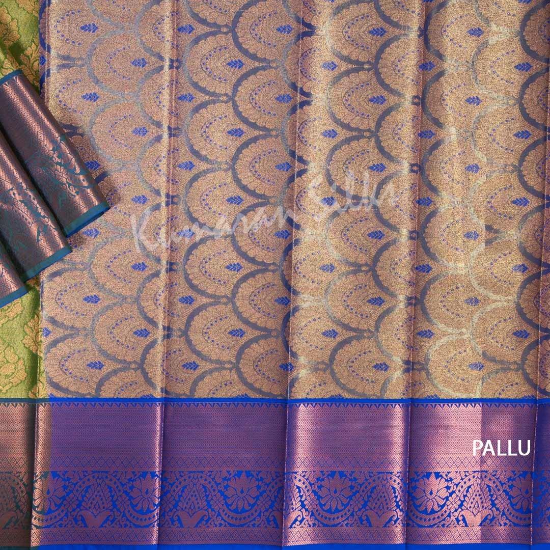 Semi Silk Tissue Green Saree 02 - Kumaran Silks