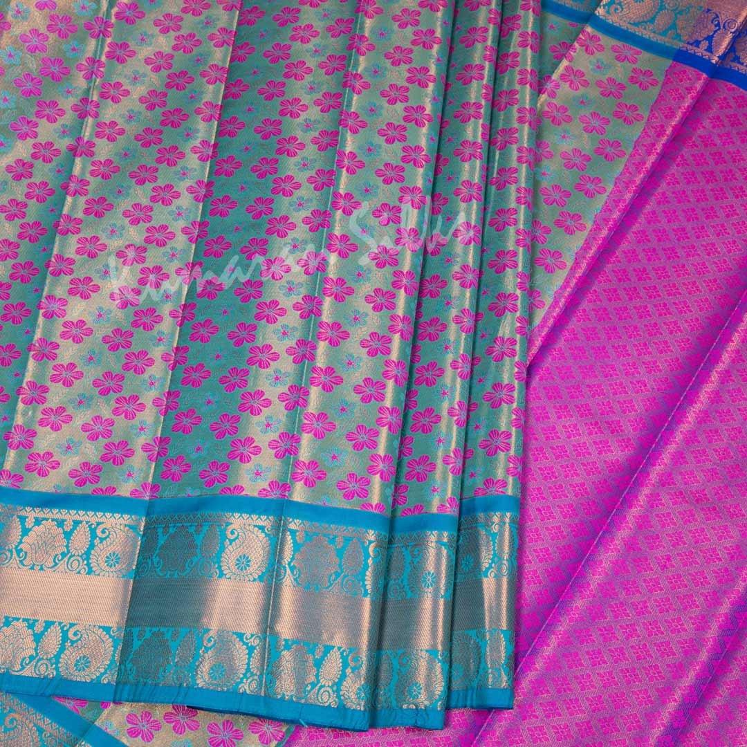 Semi Silk Tissue Shot Colour Saree 02 - Kumaran Silks