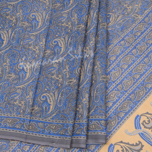 Chanderi Cotton Printed Grey Saree 03 - Kumaran Silks