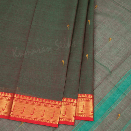 Negamam Cotton Shot Colour Embossed Saree 04 - Kumaran Silks