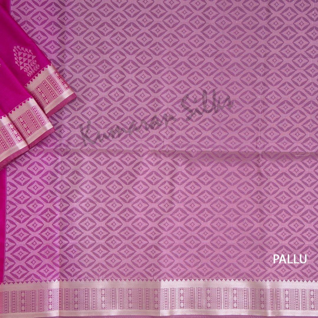 Semi Soft Silk Magenta Zari Worked Saree - Kumaran Silks