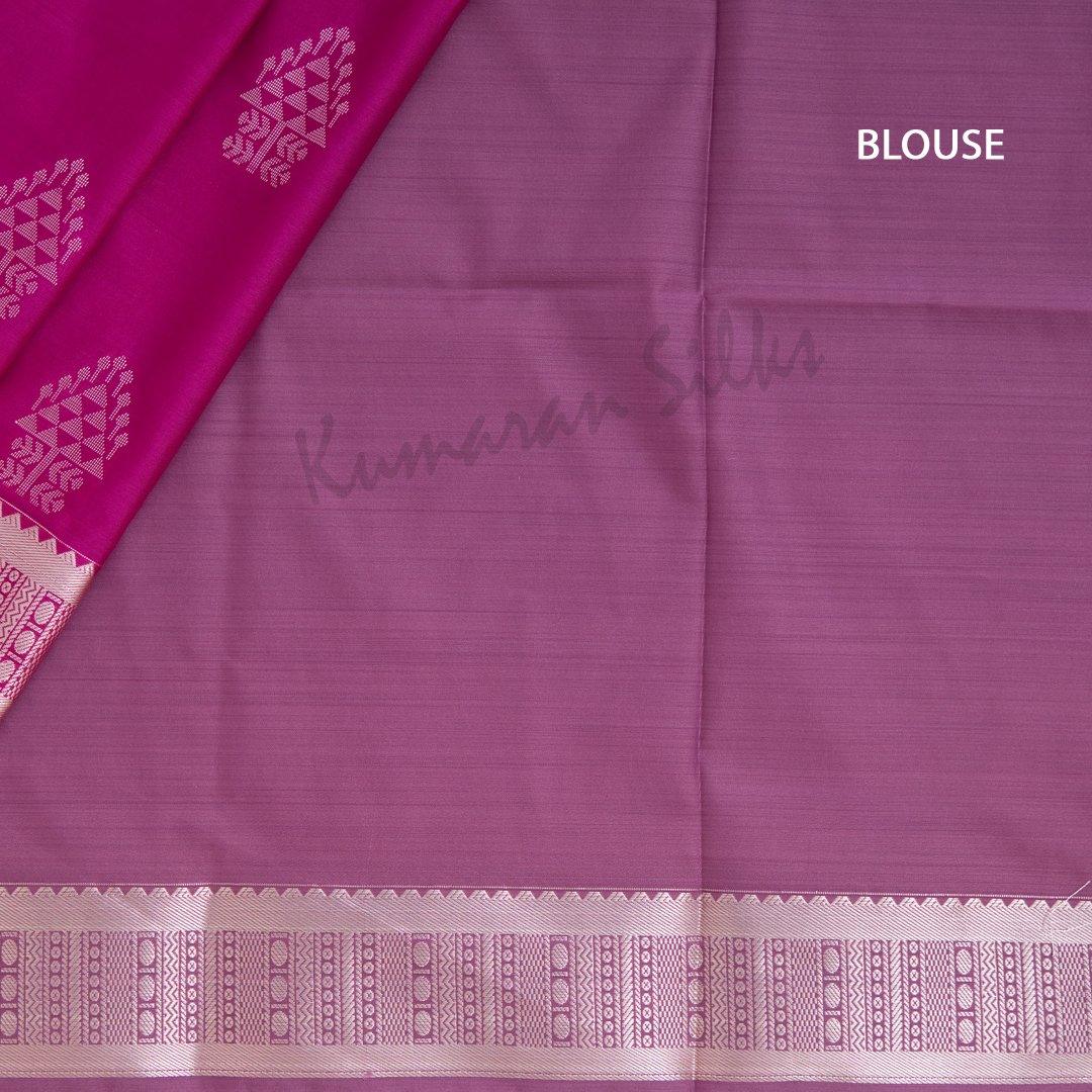 Semi Soft Silk Magenta Zari Worked Saree - Kumaran Silks