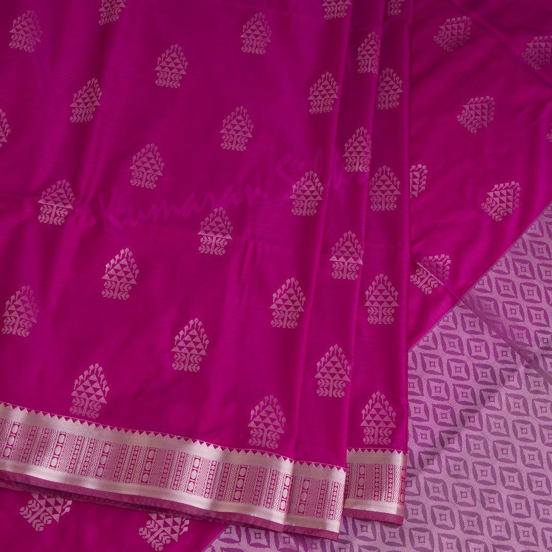 Semi Soft Silk Magenta Zari Worked Saree - Kumaran Silks