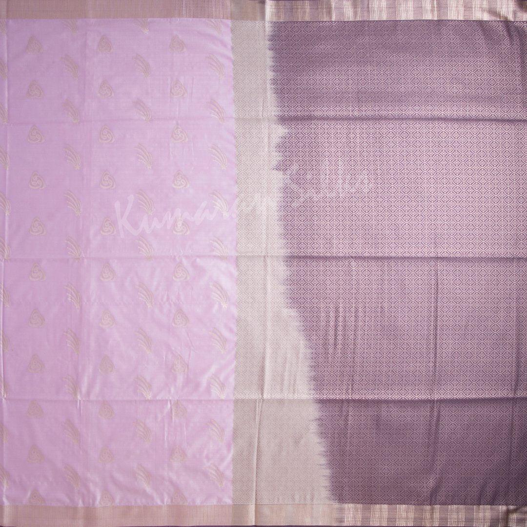 Semi Soft Silk Lavender Zari Worked Saree - Kumaran Silks