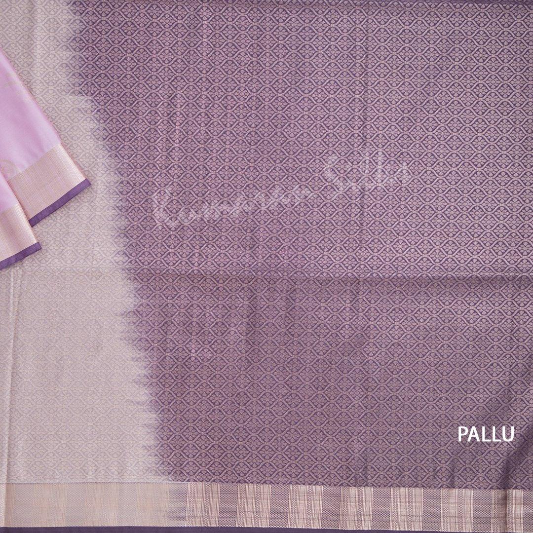 Semi Soft Silk Lavender Zari Worked Saree - Kumaran Silks