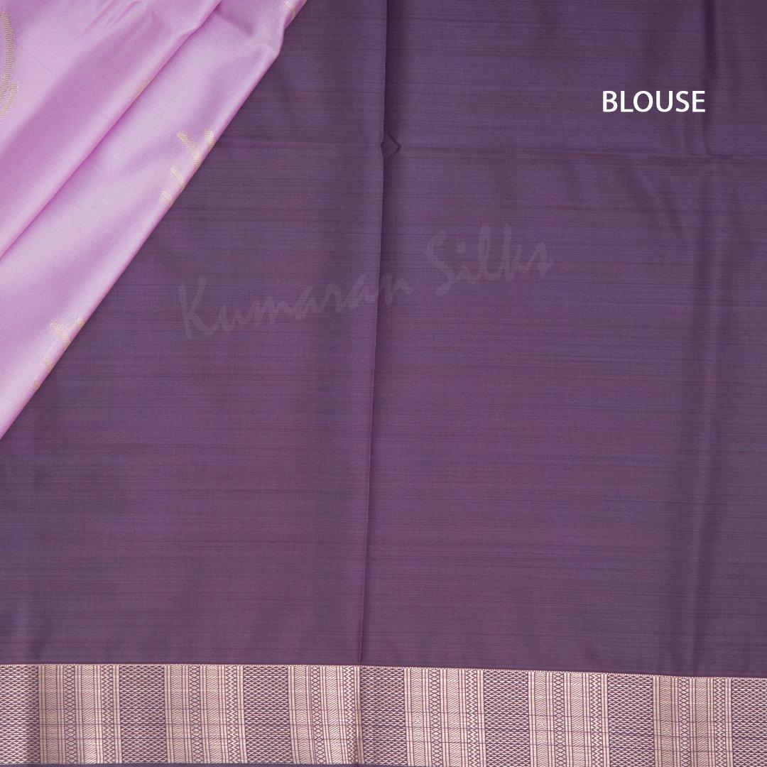 Semi Soft Silk Lavender Zari Worked Saree - Kumaran Silks