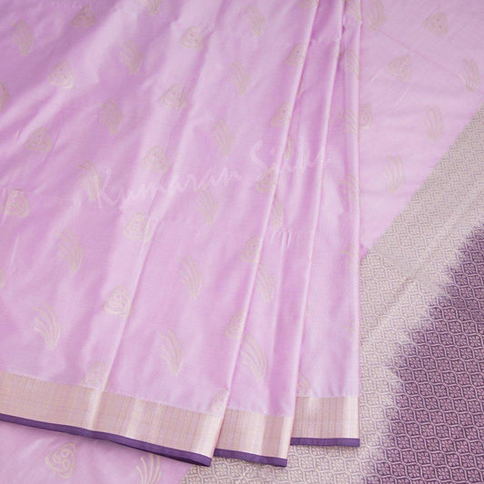 Semi Soft Silk Lavender Zari Worked Saree - Kumaran Silks