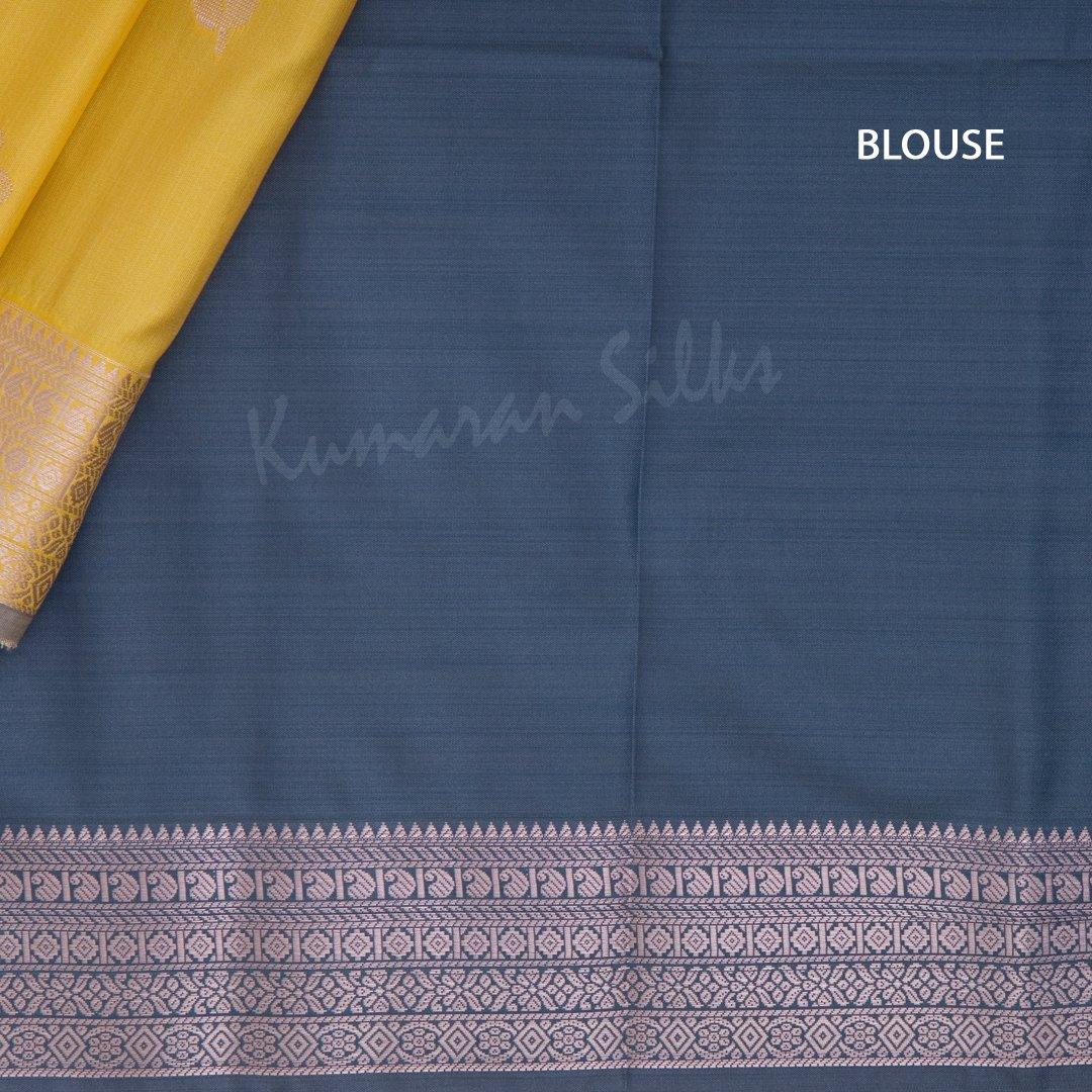 Semi Soft Silk Yellow Zari Worked Saree - Kumaran Silks