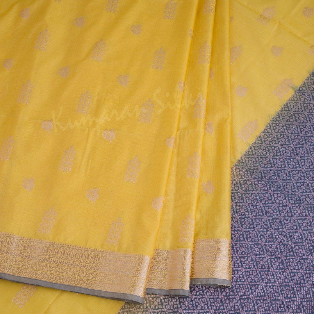 Semi Soft Silk Yellow Zari Worked Saree - Kumaran Silks