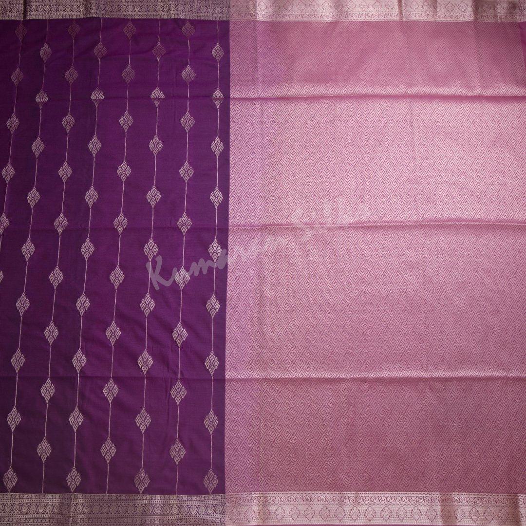 Semi Soft Silk Purple Zari Worked Saree - Kumaran Silks