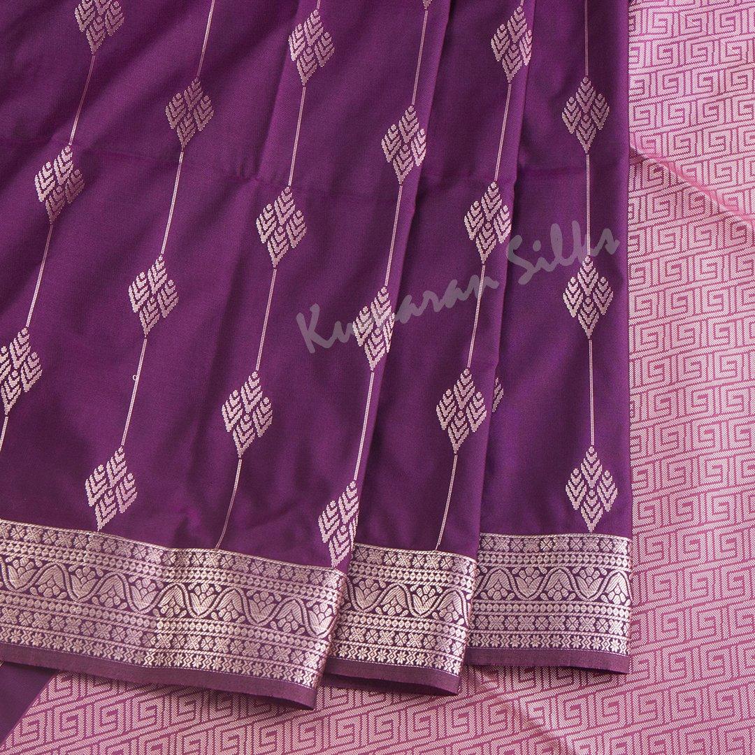 Semi Soft Silk Purple Zari Worked Saree - Kumaran Silks