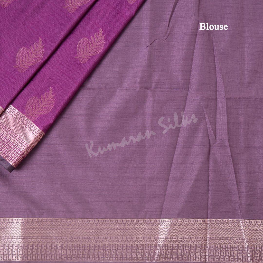 Semi Soft Silk Purple Zari Worked Saree 02 - Kumaran Silks